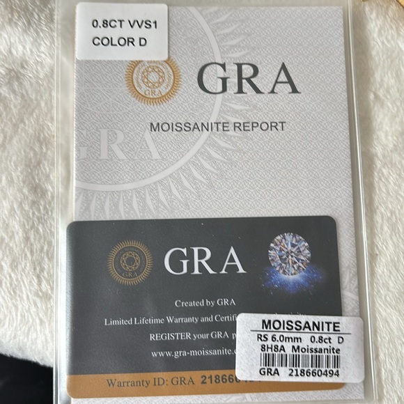 NEW .80 Carat Bezel Moissanite Diamond 18K Gold 925 Necklace - Picture 10 of 10